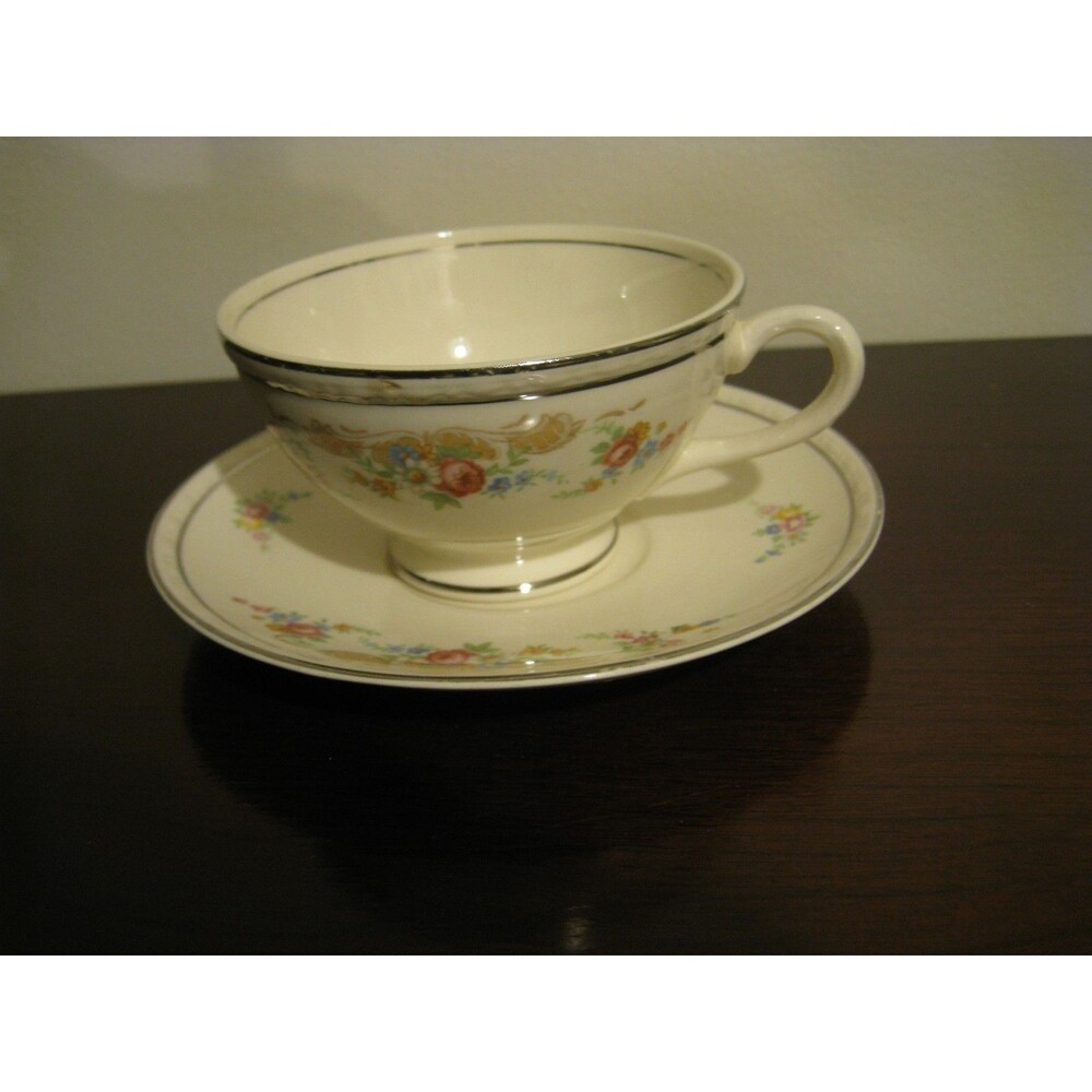 Vintage HOMER LAUGHLIN EGGSHELL GEORGIAN COFFEE CUP AND SAUCER